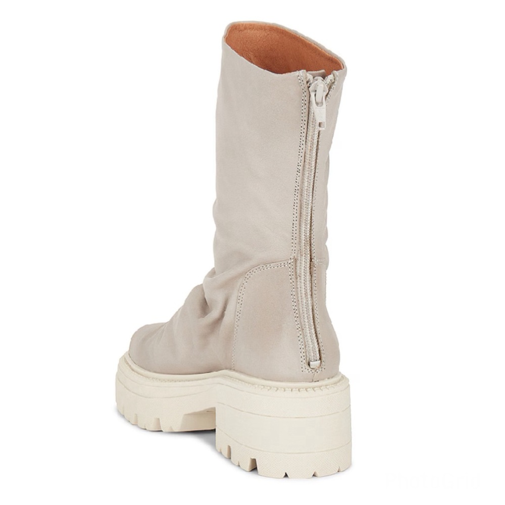 Free People Emma Ruched Phantom Leather Boots 40 EU 10 US NWOB - Picture 4 of 13